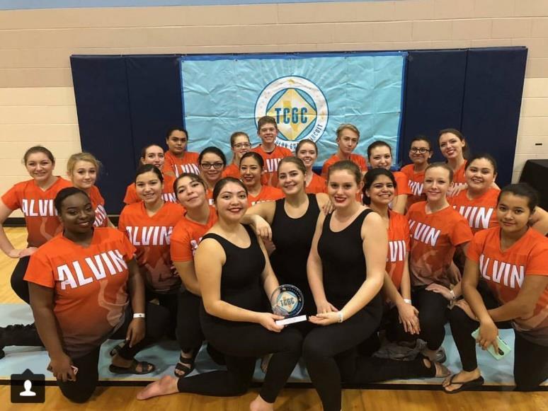 Alvin High School Color Guard competed