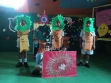 theme for today s competition was also none other than Go Green. The competition began with class I A whose theme was Save Trees.