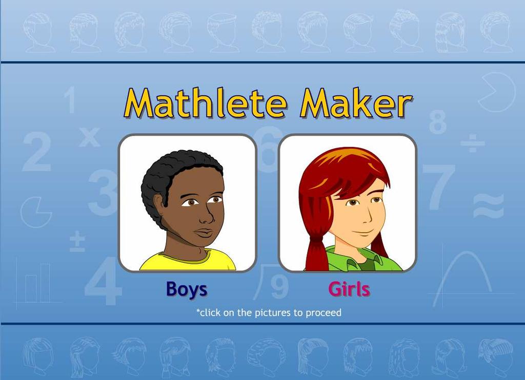 Students start by creating their Mathlete