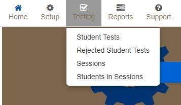 From the Testing tab, go to the Sessions page. 2.
