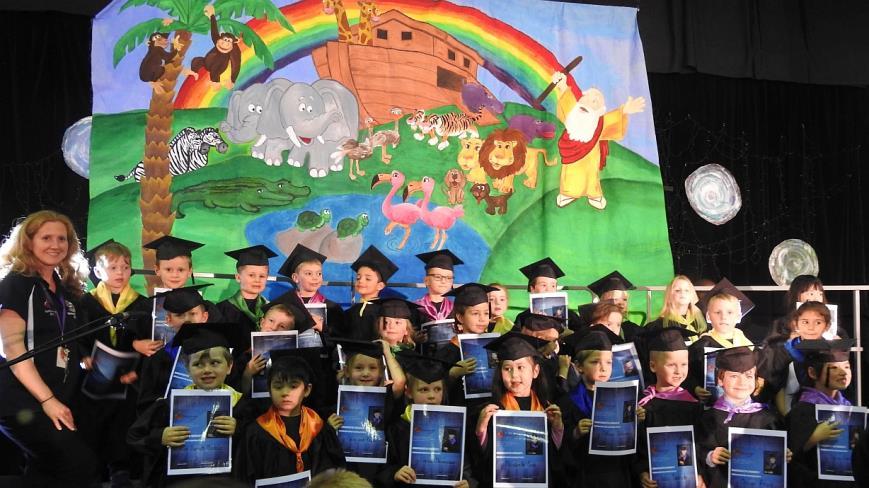 Families were overjoyed to see their children graduating from Kindergarten. Most of the 31 graduates attend Edinburgh College Primary in 2018.