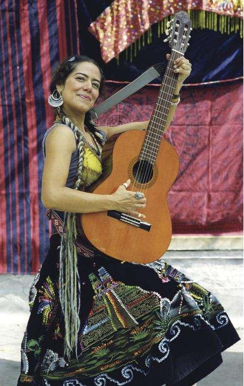 She performs her own compositions, Mexican traditional and popular