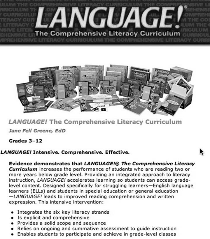 Model of Reading Programs Grade 4-12 Supplemental/Intervention Programs REACH ** Corrective Reading Reasoning and Writing Morphographic Spelling Read 180