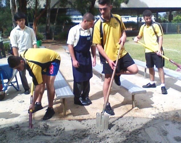 YEAR 12 CONCRETE PRACTICAL TASK For this project the students were required to plan and prepare an area for concreting a slab or pathway