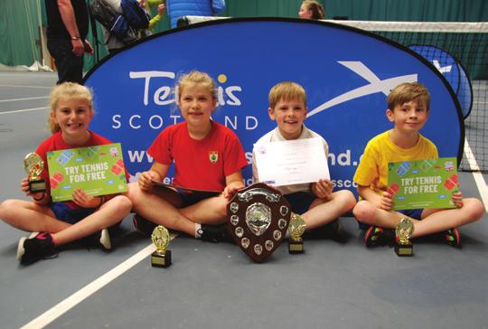 J4 tennis players Freya Easson, Mae Fraser, Robbie Livingston and Jude McEwan performed brilliantly to win the West Regional Primary Schools Finals at Scotstoun.