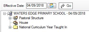 Opening the Structure of the New Academic Year 1. Select Focus School Pastoral Structure Next Academic Year Structure to display the Next Academic Year Pastoral Structure page.