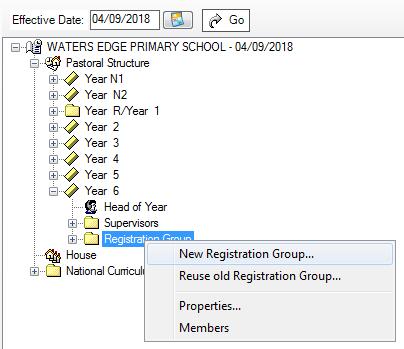 NOTE: By default, the Role drop-down list displays Supervisor and Pastoral Manager. Search for, and select, the required supervisor in the same way as the Head of Year.