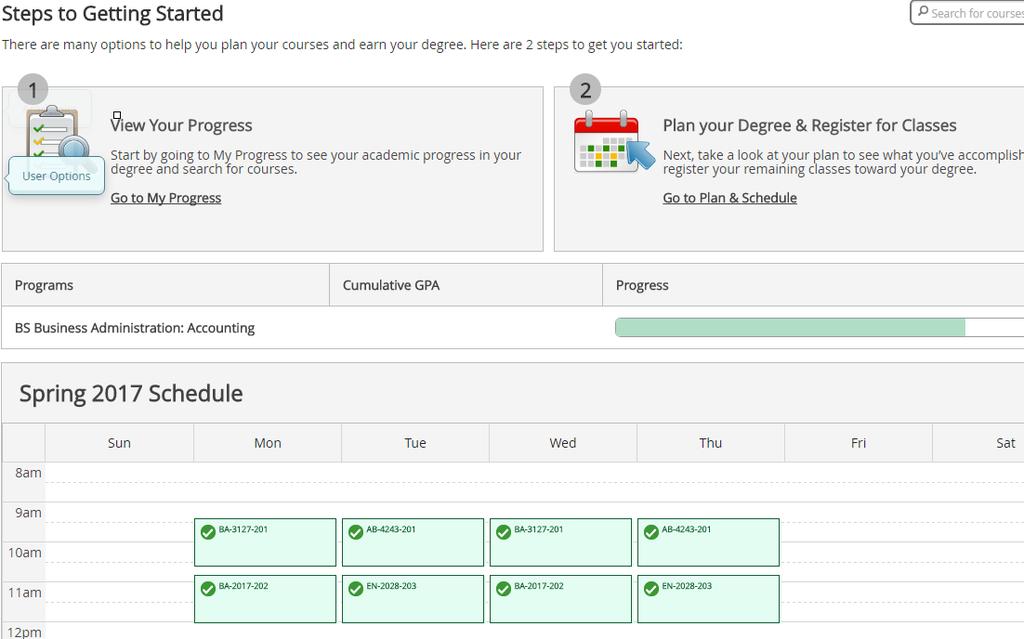 Students should review their progress every semester and note any discrepancy to their advisor and to the Registrar s office. Accessing Student Planning 1) Log into my.delval.