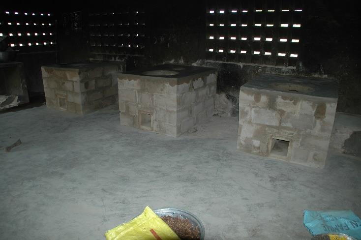 We also improved the ovens used for cooking the meals of the students.