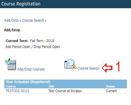 Searching for Courses 1. From the Portal Homepage, click on COURSE SEARCH 2. Here you will find the following search criteria: a. Term - (FA, SP, etc.) b. Course Number Range c. Title d.