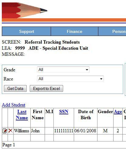 Save document and distribute to desired person to verify student data Save, Sort, and Review in Export to Excel Click on the Export to Excel button at the bottom of the