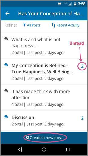 When you view individual posts, you can add a comment or a response, or