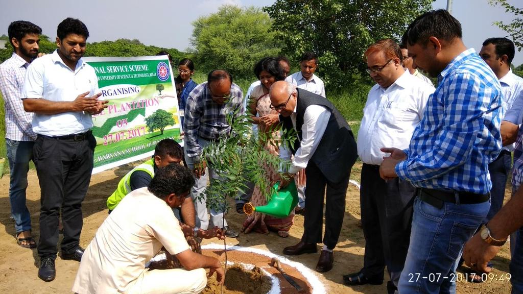 5. Tree Plantation (27-07-2017) The NSS unit of GJUS&T along with the Horticulture department of the university on 27-07-2017 in the university campus.