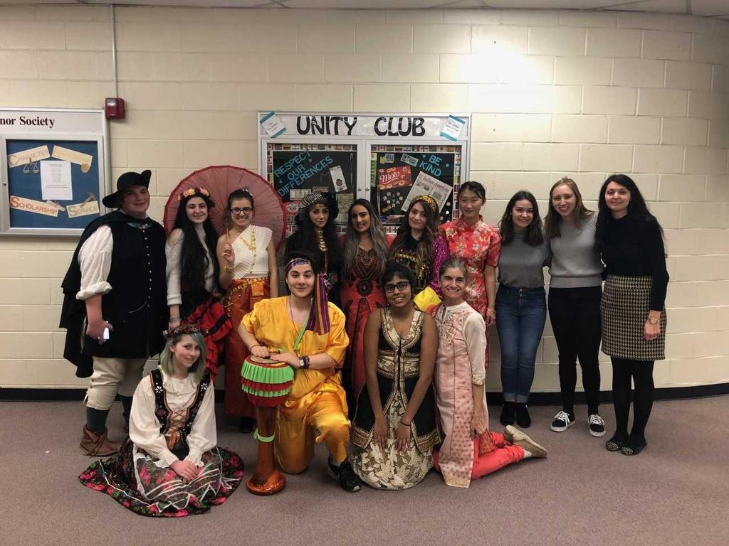 International Fashion Show Henry Ford II s very active Unity Club brought the staff and students on a trip around the world February 15, 2018 through a fashion show.
