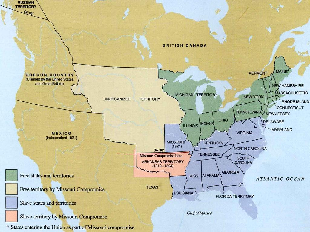 Map 7 Missouri Compromise