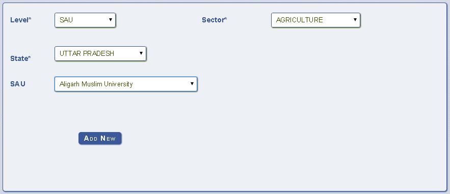 4. For creating SAU User All steps are similar as followed in case of creating State Level User except point 1.D A.