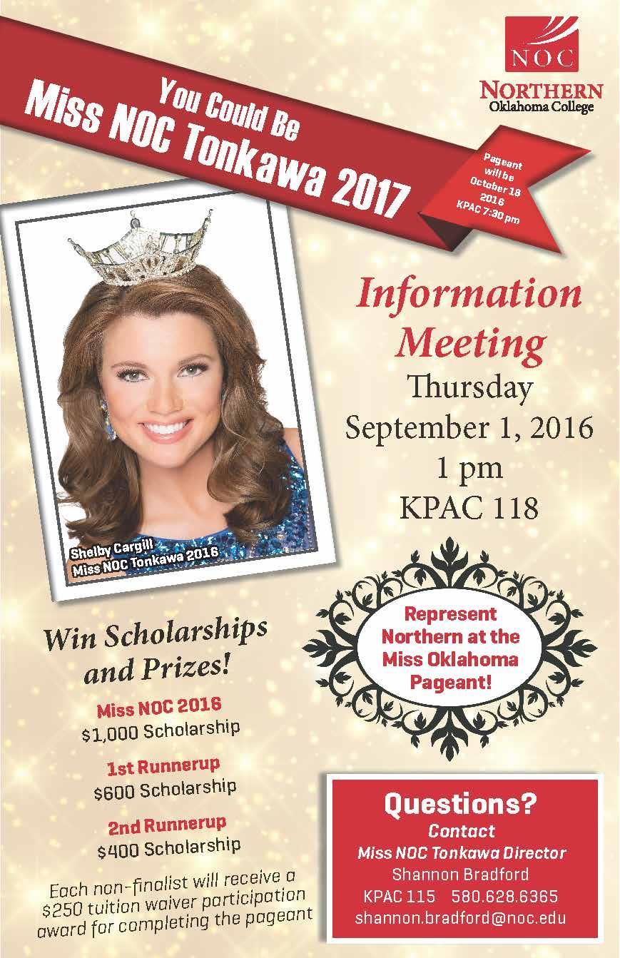 You could be Miss NOC 2017 -