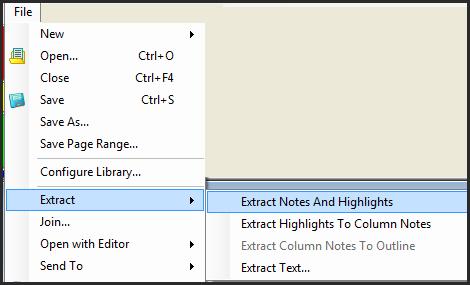Extracting Highlights to a Separate Document Once highlights have been added to a document, they can extracted to a separate text file to be used for different purposes.
