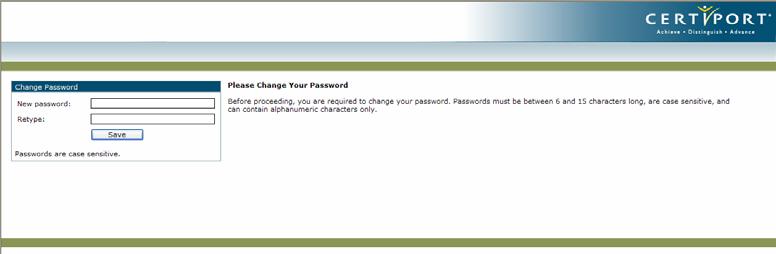 Your First Logon Only Password Change First Logon Only Type a new Password Step 1 If this is the first time you logged on you will see the screen at right.