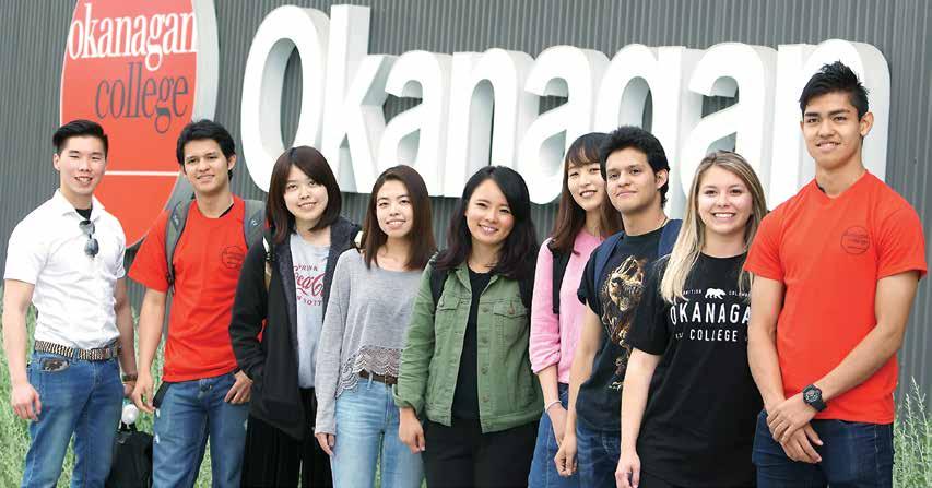 WELCOME TO CANADA CANADIAN EDUCATION IS LEADING THE WORLD IN QUALITY, AFFORDABILITY AND JOB OPPORTUNITIES u Okanagan College offers a variety of