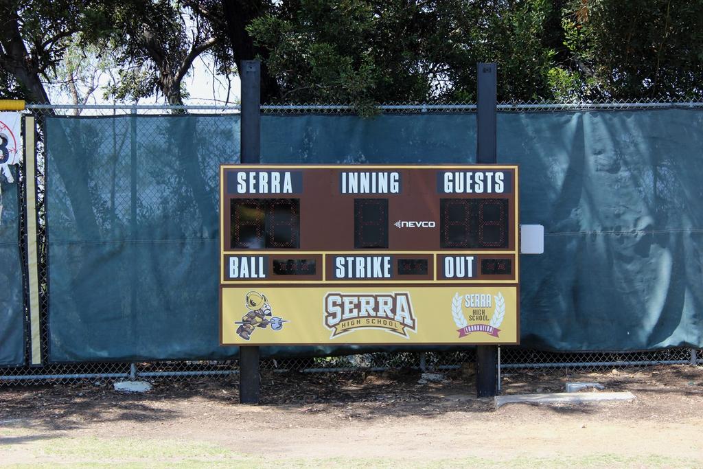was installed at the girl s softball field.