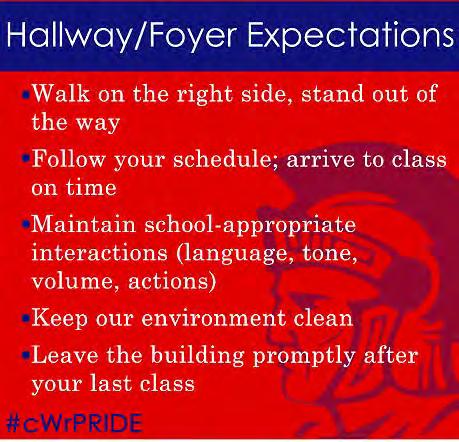Some of the #cwrpride behavioral expectations around the building.