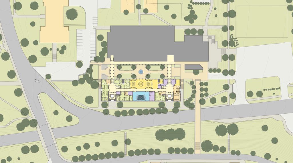 The proposed site plan for the Curry School of Education (all building illustrations are subject to revision) According to Wyatt, U.Va.