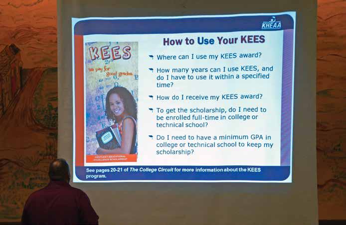 Highlights KEES is one of KHEAA s most popular programs and is heavily featured in Outreach presentations. David Scott prepares for a presentation at STEAM Academy in Lexington.