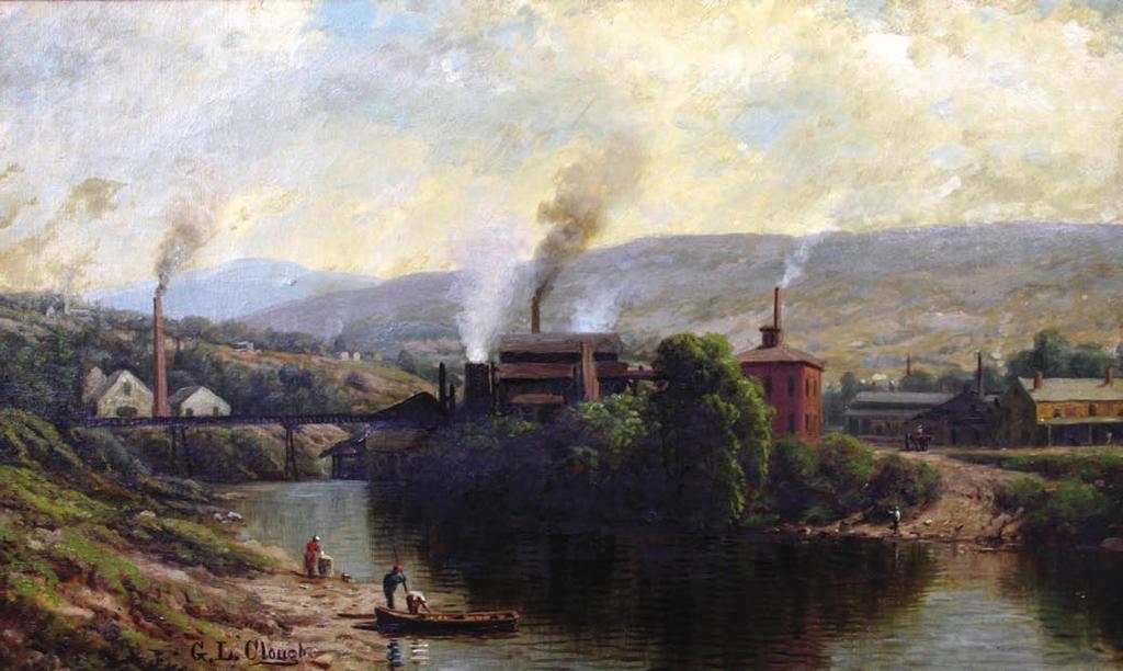 George Clough. View of the Lackawanna Coal and Iron Company Furnaces. Oil, 1859. Courtesy of the Lackawanna Historical Society.