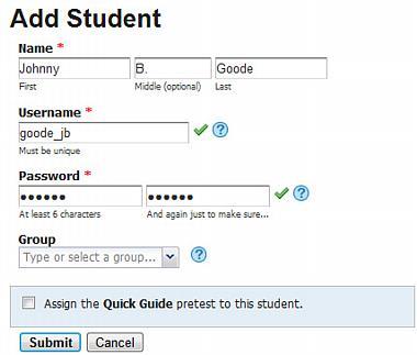 GUIDED ACTIVITY: Create and Edit Student Accounts STEP 1: Go to Setup, find the Student column and click on Add New Student as shown here.