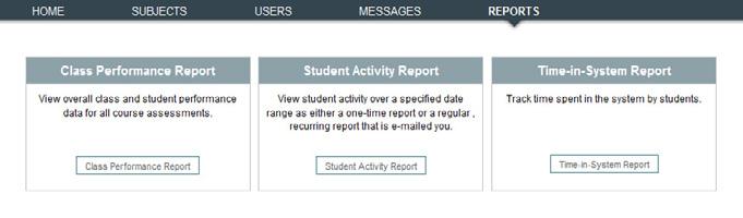 Reports: Time-in-System Time-in-System reports track the time students spend in the system.
