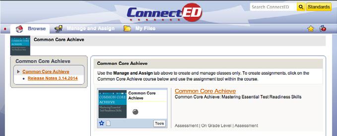Getting Started: Logging In Once you have completed your class set up, you are ready to log in to the course. Click on the course in ConnectED to launch it. Warning!