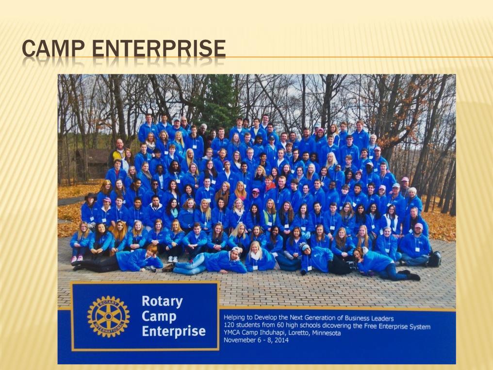 Every year dozens of Rotarians work countless hours to provide this three day camp for area high school