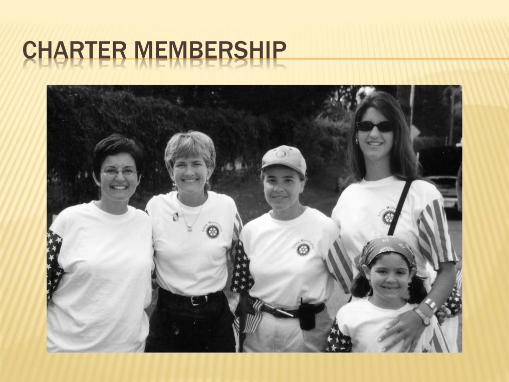 Rotary International had begun accepting women into their membership in 1989 and eight intrepid women joined the new club.