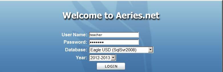 To access Teacher Portal, type the name of the user into the User Name field and press Tab. Type the password that has been assigned in the Password field.