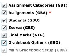 If you are restoring a previous version of an existing gradebook you will not see the Gradebook Description box.