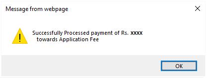 10. Select you mode of payment 11. After payment you will receive a Successful Payment message 12. Click OK Button.
