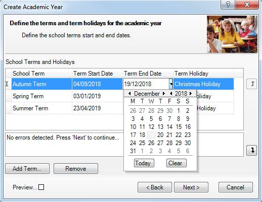 Alternatively, click in the date cell until a down arrow appears then click the arrow to display a calendar, from which the required date can be selected.