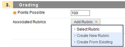 Rubric, and click Select Rubric. 14.