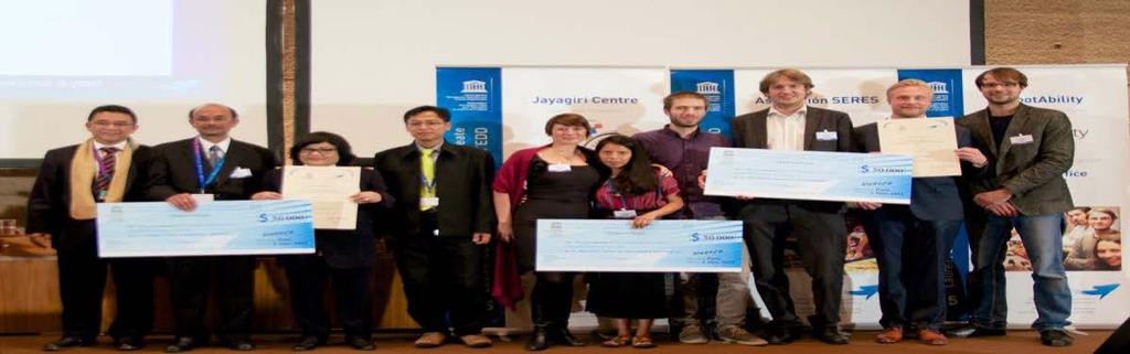 Showcasing Good Practice 2015: First edition of the UNESCO-Japan Prize on ESD First call for nominations received 60 nominations 3 winning organizations from Germany,