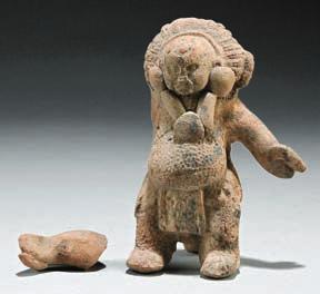 Lot 612 A Maya Pottery Figure of a Fat Man, c. 100 1519, h. 4 ½ in.