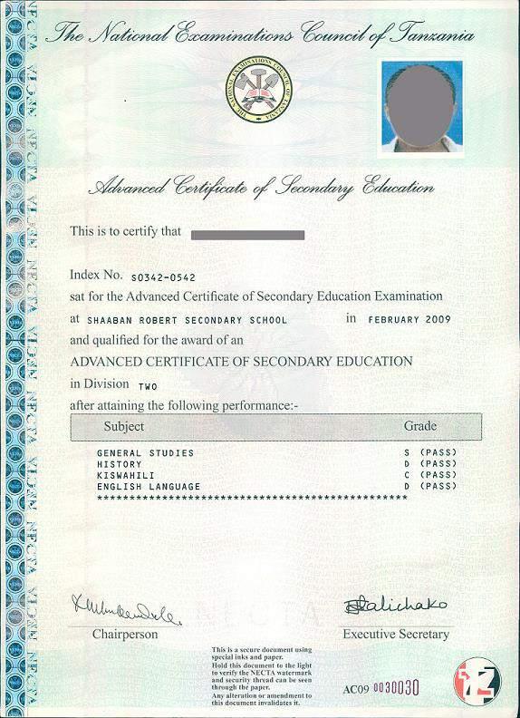 11 Advanced Certificate of Secondary Education after Grade 13