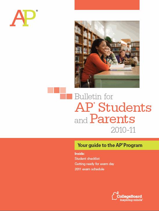 and Parents Distributed to all AP students On exam day, students attest that they are aware of and agree to the policies and procedures