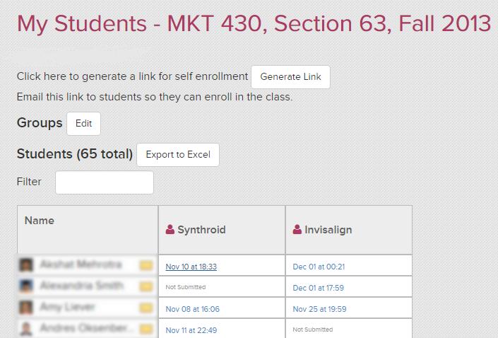 Send the URL that was generated to students so that they can enroll in your specific class.