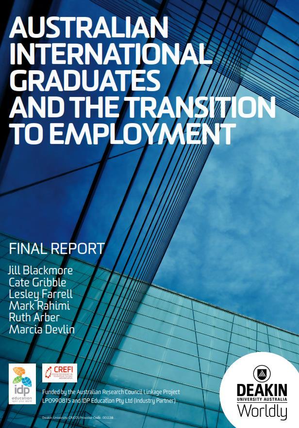 Reality of getting a career-related job Australian international graduates and the transition to employment This report investigated the recruitment of Australian international graduates in the areas