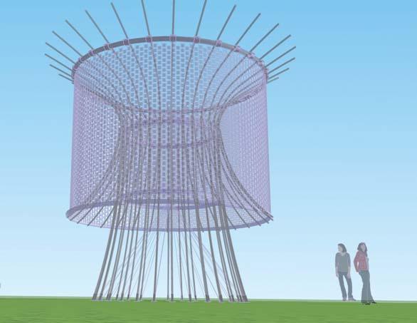 A new piece of public art will be located at the center of a new modern roundabout.