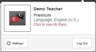Each registered teacher or student has their own profile page.