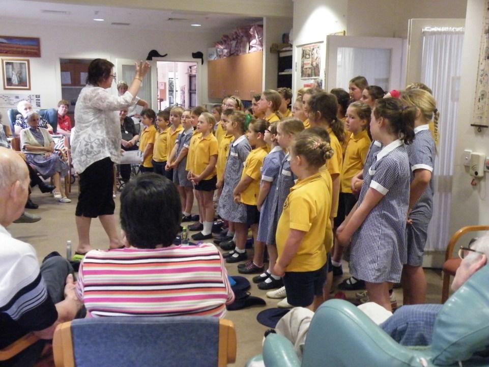 They sang every song twice They were fantastic and have once again been asked to return. Thank you Mrs Helen Savaris and Mrs Lisa Coutts.