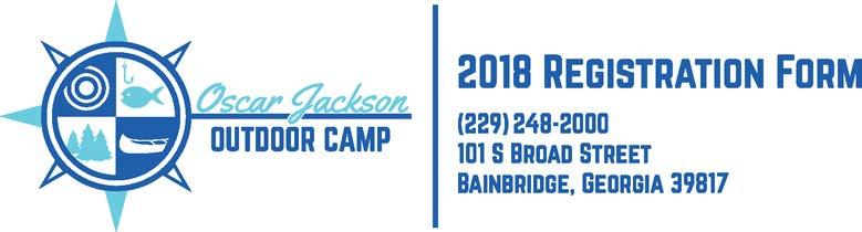 Thank you for your interest in the 2018 Oscar Jackson Outdoor Camp!