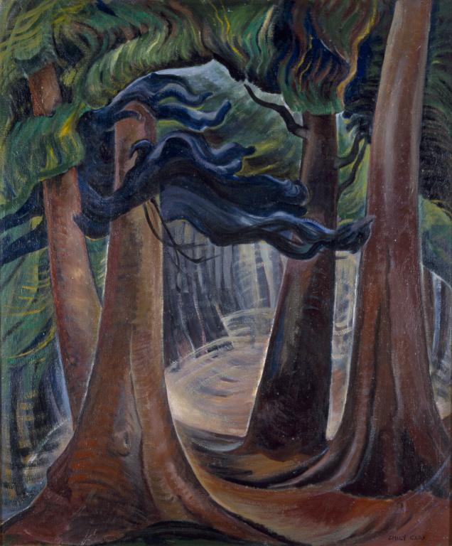 (Left - Among the Firs, Emily Carr, 1931, oil